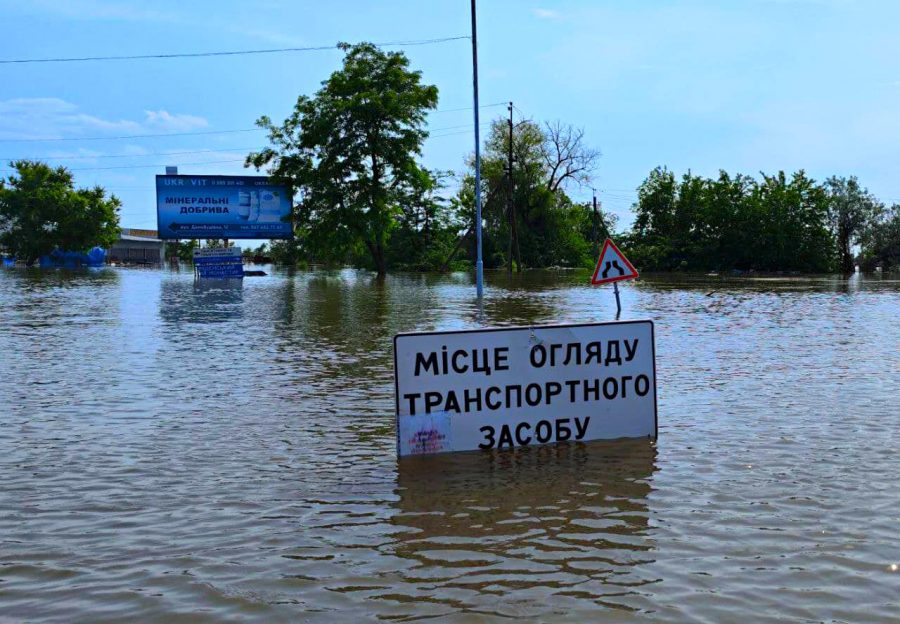 Oversvømmelser i Khersonregionen i Ukraine